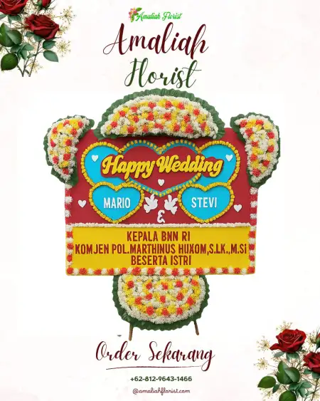 Papan Bunga Pernikahan Natar